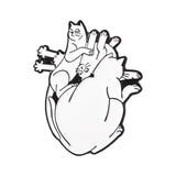 Organ Heart Enamel Pin Starry Heart Brave Cats Bloodthirsty Hug Brooches Bag Clothes Lapel Pin Badge Medical Jewelry Gift Doctor