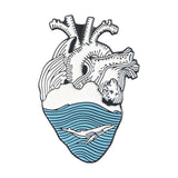 Organ Heart Enamel Pin Starry Heart Brave Cats Bloodthirsty Hug Brooches Bag Clothes Lapel Pin Badge Medical Jewelry Gift Doctor